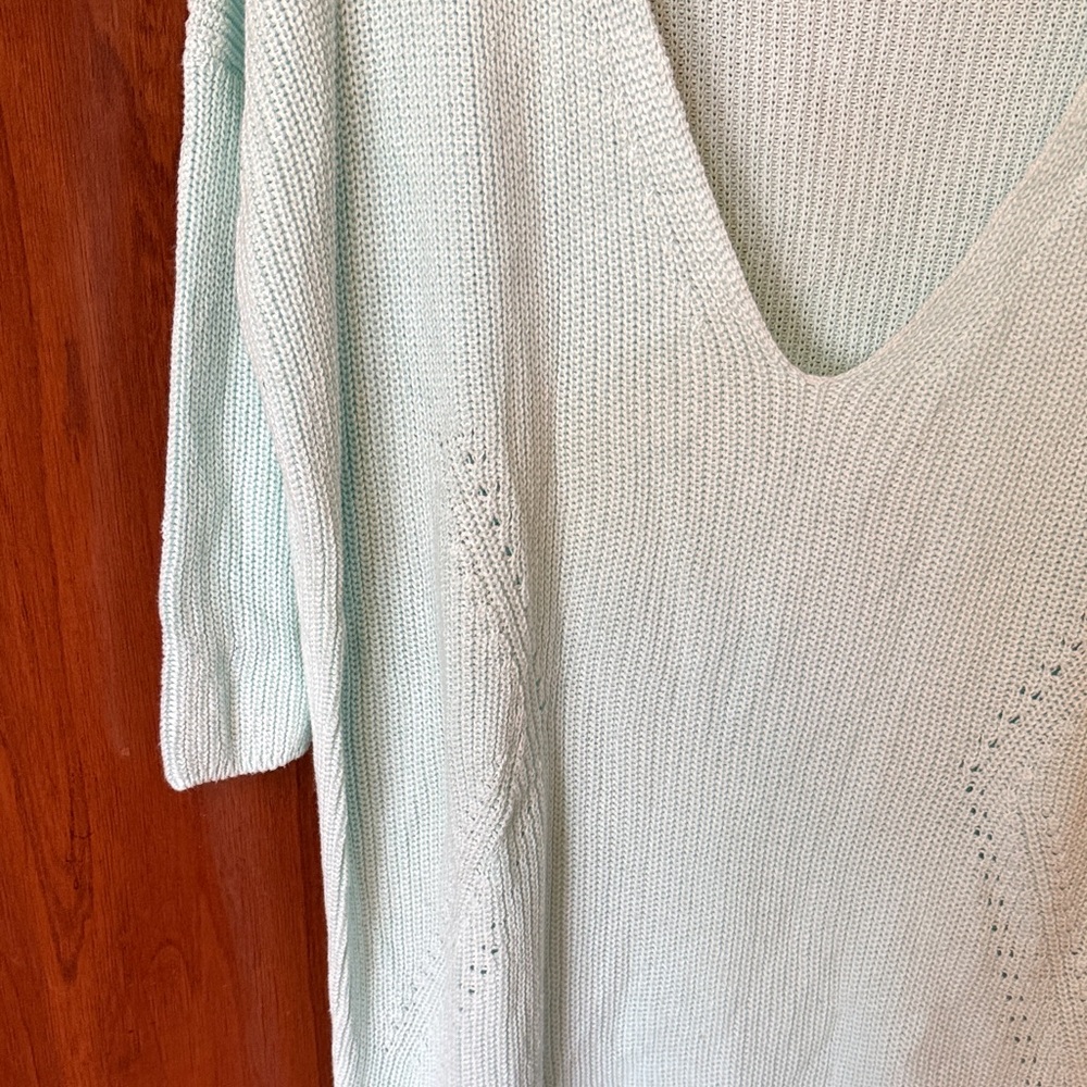 Express Soft Blue Knit Top - Picture 4 of 5